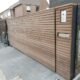 Sliding Wooden Gate with HPL Sheet