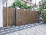 Sliding Wooden Gate with HPL Sheet