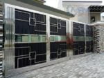 304 Stainless Steel with HPL Sheet Track Bi-Folding Gates