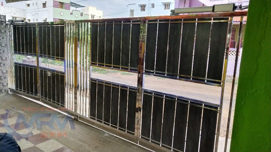 Automatic SS Gate with Track Bi-Folding Gate