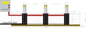 Automatic Stainless Steel LED Road Bollard MR-AB800 Technical Specifications