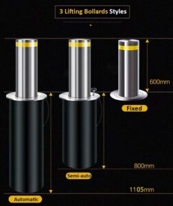 Automatic Stainless Steel LED Road Bollard MR-AB800 Technical Specifications