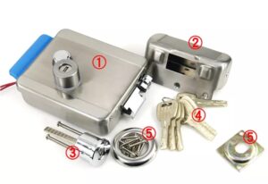 Security Electric Magnetic Door Rim Lock With Key