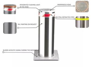 Hydraulic Automatic Rising Bollards MR-AB600 Technical Specifications