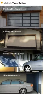 Luxury Sectional Garage Door Multiple Type Option