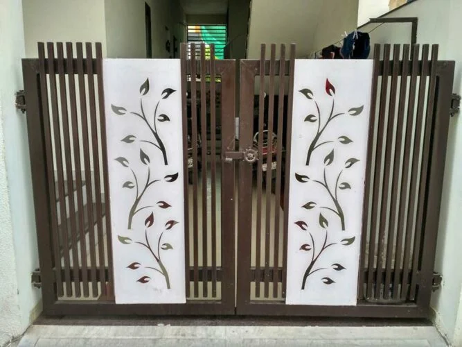 MS Double leaf Laser Cut Swing Gates 015