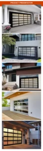 New Modern Garage Doors with Tempered Glass