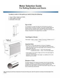 Roller Shutter Tubular Motor MR-RSTM92 Installation Diagram