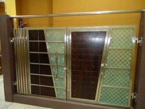 Stainless Steel Swing Gate with Glass
