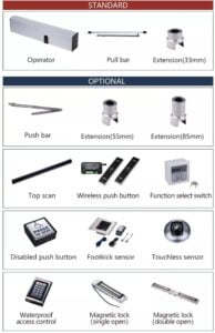 Optional Swing Door Accessories