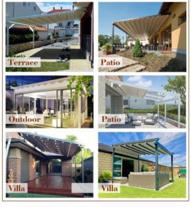 Outdoor Aluminium Balcony Pergola and Awnings