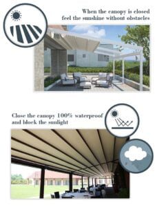 Outdoor Aluminium Balcony Pergola and Awnings