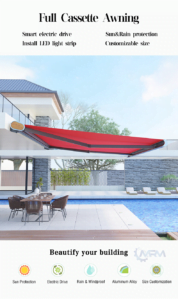 Retractable Outdoor Awnings Technical Specifications