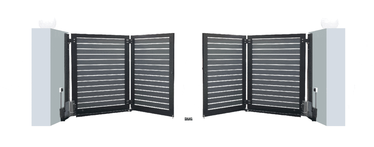 Aluminium Track Bi Fold Swing Gates