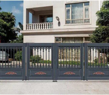 Aluminium Trackless Bi Folding Swing Gates