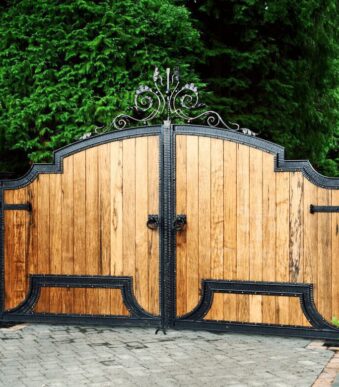 wooden swing gate design