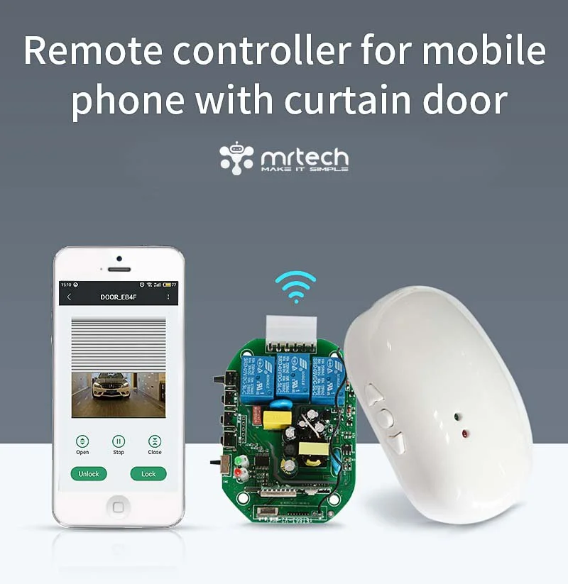 Tubular motor control board 220V input wireless motor controller open stop close for wifi automatic doors