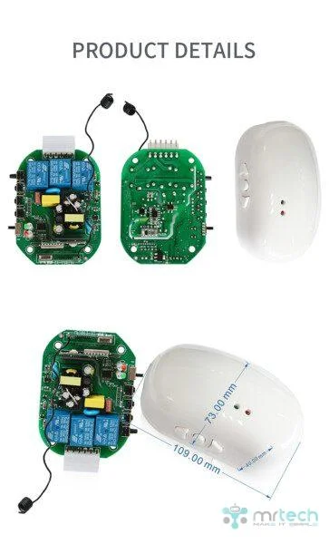 Tubular motor control board 220V input wireless motor controller open stop close for wifi automatic doors