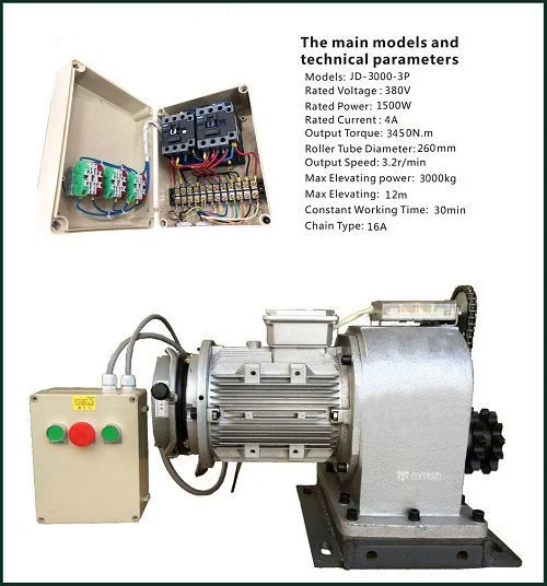 AC Drives 3000kg Heavy Duty Rolling Shutter Motor