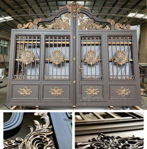 Customized Entrance Door Double Swing Main Gate