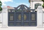 European Style Electric Garden Cast Aluminium Gates