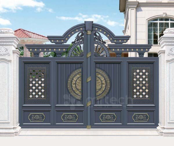 European Style Electric Garden Cast Aluminium Gates