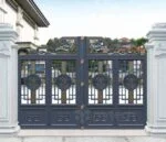 Rustproof Cast Aluminum Arched Courtyard Automatic Gate