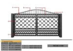 Latest Model Steel Pipe Gate for Villa