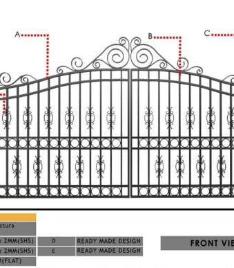 Latest Model Steel Pipe Gate for Villa