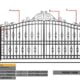 Latest Model Steel Pipe Gate for Villa