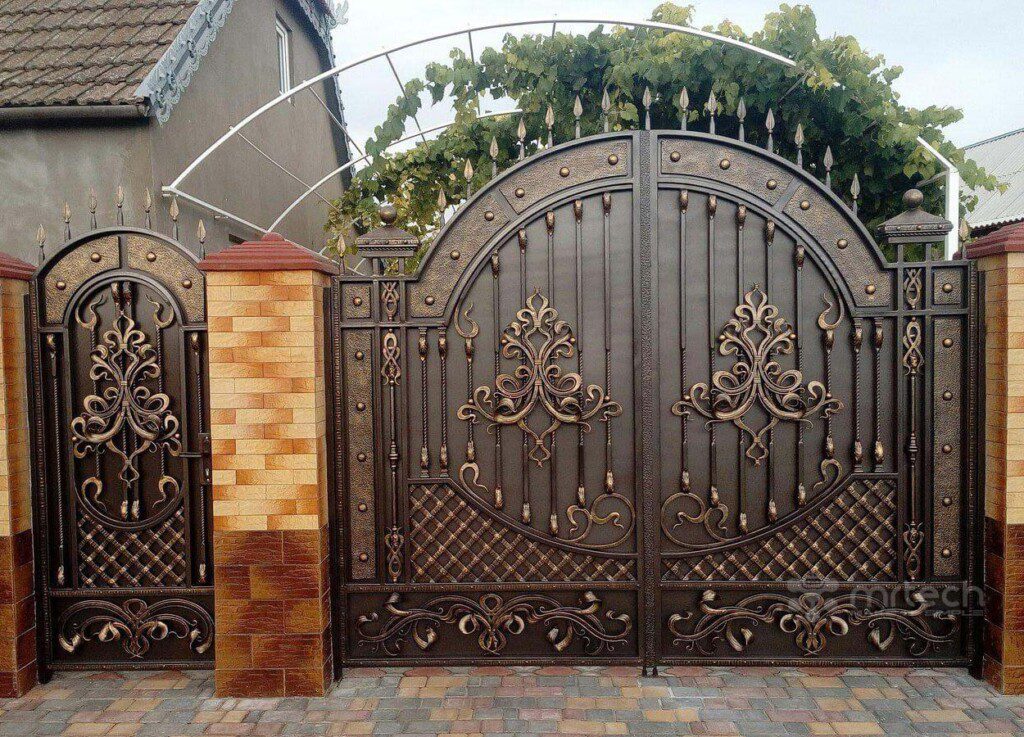 Mild Steel Custom Wrought Iron Gates For Commercial