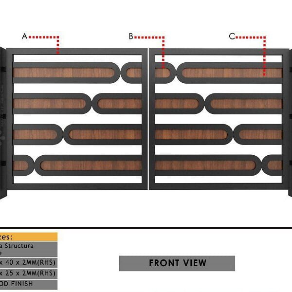 Modern Acp Sheet Iron and Steel Gate