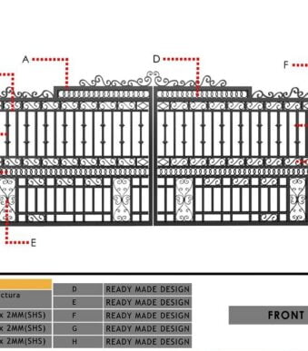 Modern Mild Steel MS Pipe Gate