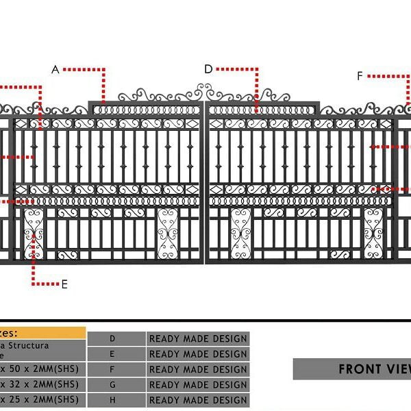 Modern Mild Steel MS Pipe Gate