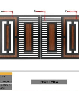 Modern Style HPL Sheet Gate Design