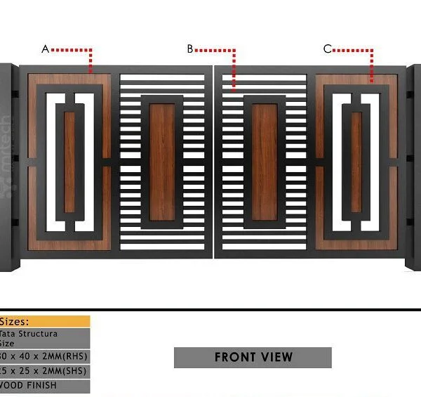 Modern Style HPL Sheet Gate Design