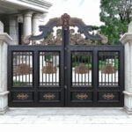 Outside Luxury Fancy Villas Aluminum Swing Gates Decorative Casting Aluminum Gate