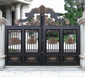 Outside Luxury Fancy Villas Aluminum Swing Gates Decorative Casting Aluminum Gate