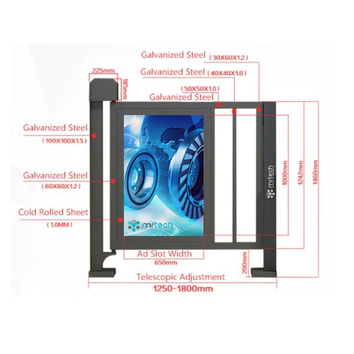 Advertising Pedestrian Gate and Automatic System