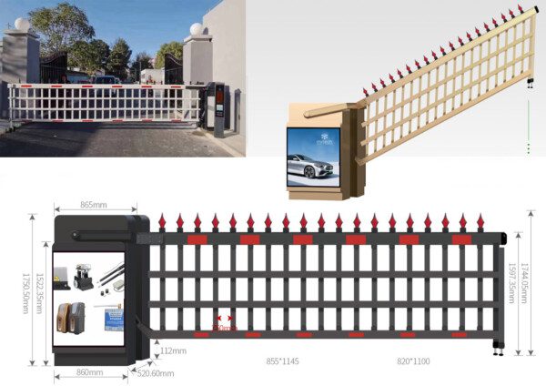 Heavy Duty Airborne High Fencing Gate Barrier System