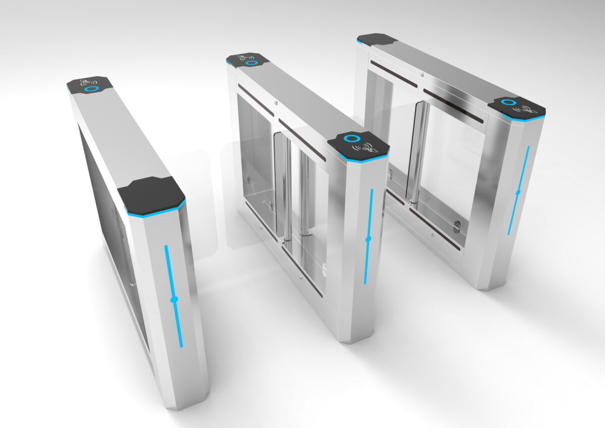 Airports Swing Gate Turnstile 304 Stainless Steel Outer Body