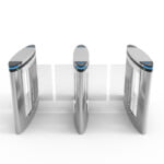 Office Security Entrance Stainless Steel Swing Barrier Turnstiles Doors with Biometric Fingerprint