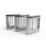 Office Security Entrance Stainless Steel Swing Barrier Turnstiles Doors with Biometric Fingerprint