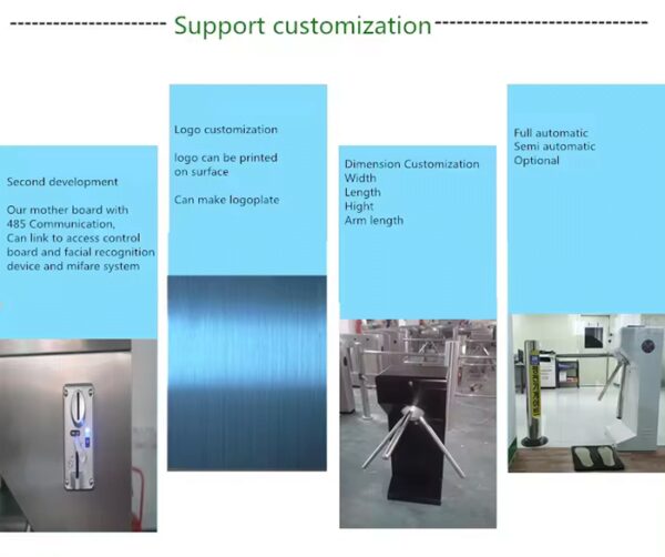 Rfid Access Control Security Entrance Tripod Turnstile Barrier