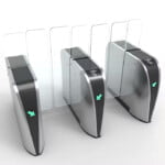 Waist High Turnstile Sliding Door Security Gates