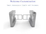 Waterproof Swing Turnstile RFID Card Bar Code Ticket Reader for Factory