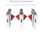 High-Speed Turnstile Gate Flap Barrier Outdoor SS 304 With RFID Card