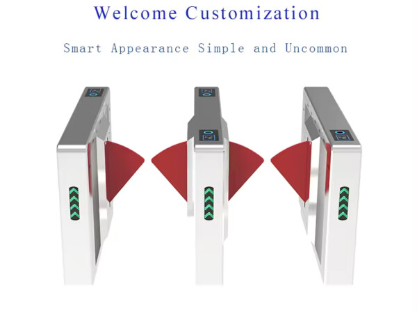 High-Speed Turnstile Gate Flap Barrier Outdoor SS 304 With RFID Card