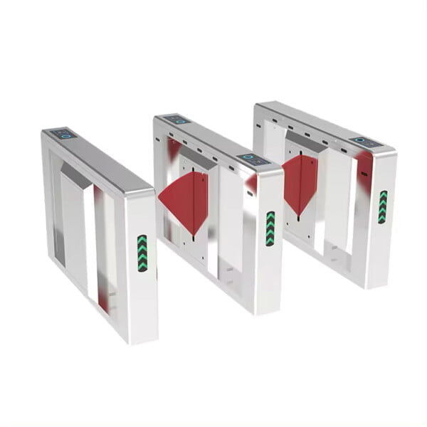 High-Speed Turnstile Gate Flap Barrier Outdoor SS 304 With RFID Card