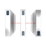 High-Speed Turnstile Gate Flap Barrier Outdoor SS 304 With RFID Card